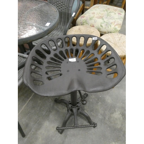 451 - Cast tractor seat style stool