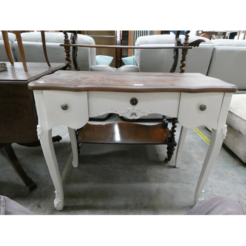 175 - Shabby chic side table (72H 90W 45D cm)