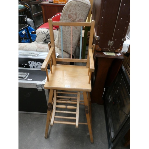 228 - Oak dolls high chair