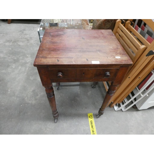 230 - Mahogany single drawer side table (50W 42D 68H cm)