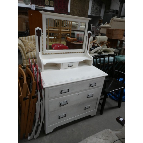 232 - Painted dressing chest (153H 92W 50D cm)