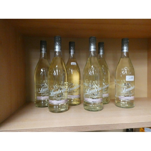 307 - 6 75cl bottles of Lambrini sparkling perry