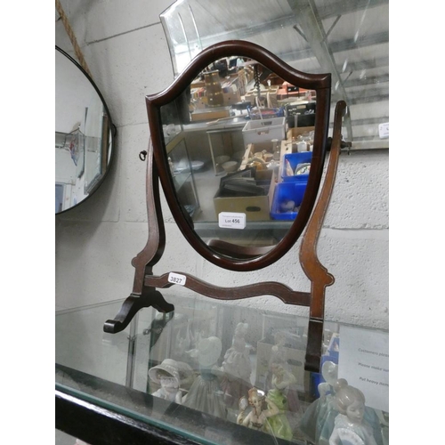 456 - Shield shaped dressing table mirror