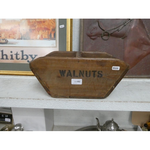 482 - Stained pine 'Walnuts' trug