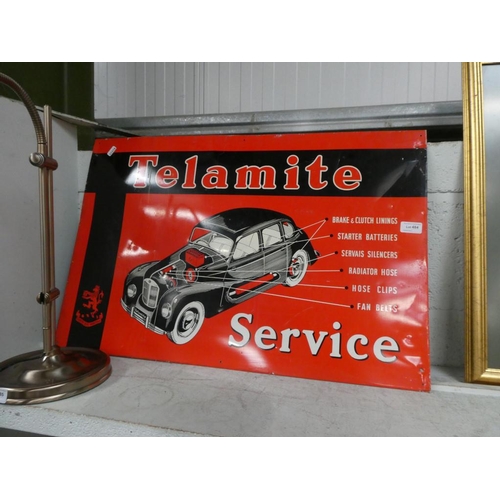 484 - Metal Telamite service plaque (approx. 75 x 50cm)