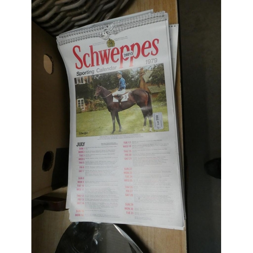 550 - Collection of 70's/80's Schweppes sporting calendars