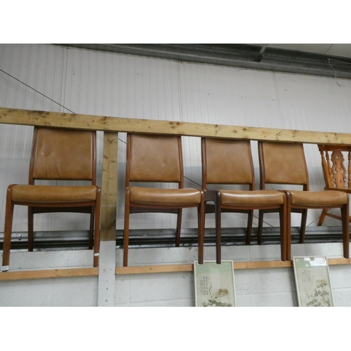 71 - 4 Teak dining chairs