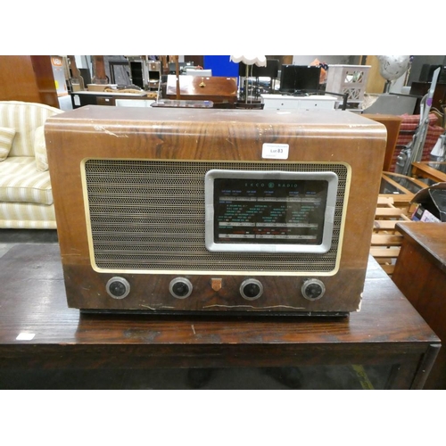 83 - Ekco vintage model A.144 radio (a/f)