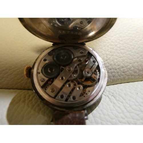 375 - Brevet Dem. M & Co. military silver cased trench watch
(Believe the silver watch case to be hallmark... 