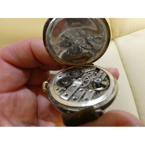 375 - Brevet Dem. M & Co. military silver cased trench watch
(Believe the silver watch case to be hallmark... 