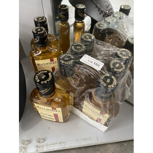 182 - 9 Bottles of Macklintocks Extra Special Blended Scotch whisky (200ml)