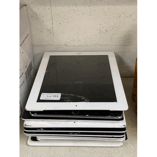 193 - 10 Apple iPads (sold as found)