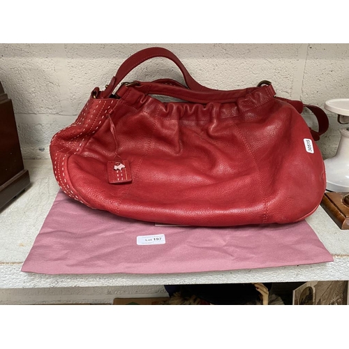 197 - Radley leather handbag with dust bag