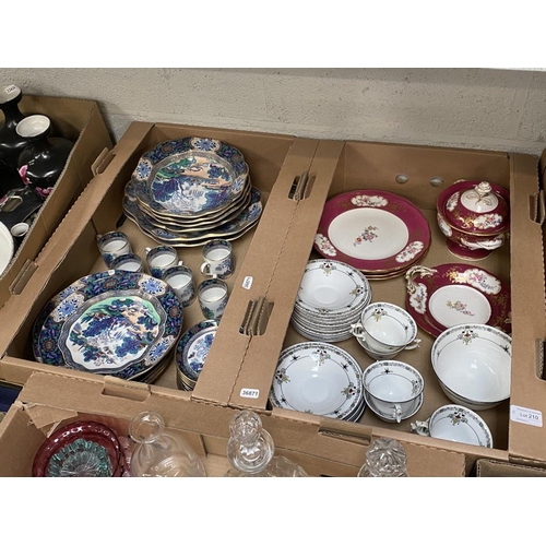 210 - 2 Boxes of mixed pottery inc. Royal Worcester, Booths etc