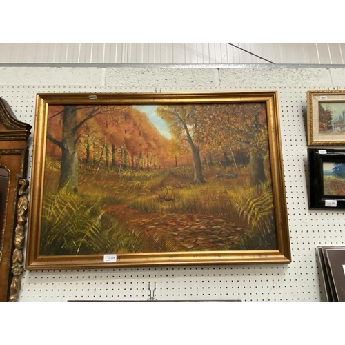 229 - Woodlands scene oil on canvass R.Duffield
