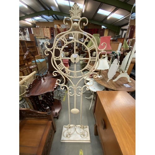 571 - Metal shabby chic clock (166H cm)