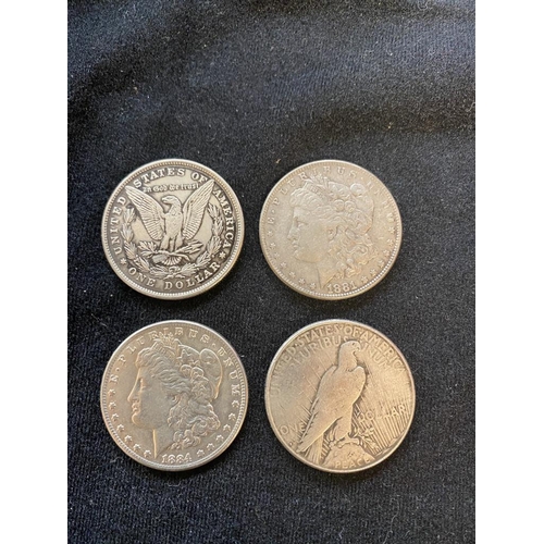 101 - 4 US Dollars 1879, 1922, 1881 & 1884