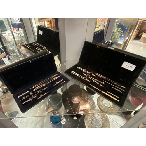 182 - 2 Cased drawing sets