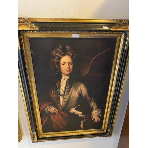 342 - Ornate framed portrait print (69x96cm)