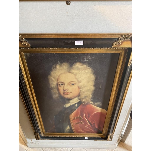 343 - Ornate framed portrait print (69x96cm)