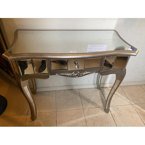 344 - Mirrored single drawer dressing table (78H 92W 45D cm)