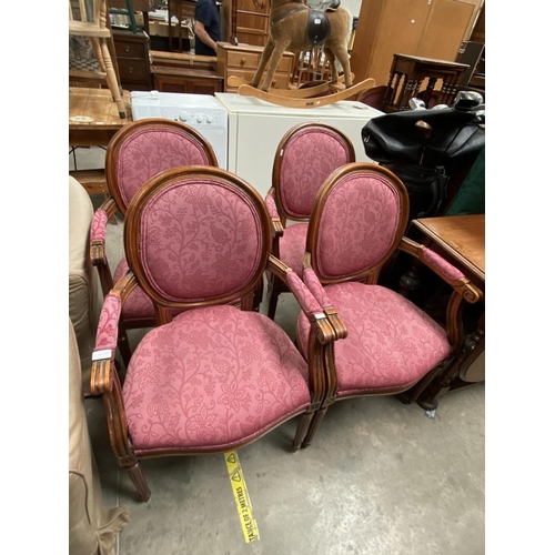 426 - Set of 4 elbow chairs (95H 60W cm)