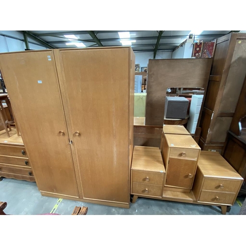 502 - Meredew 3 piece bedroom suite (wardrobe 177H 122W 52D cm), (dressing table 142H 115W 48D cm), (bedsi... 