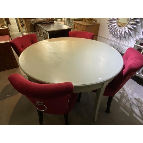 563 - Painted circular dining table (80H 129 DIAM cm)