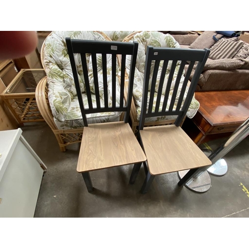 634 - Pair of shabby chic side chairs