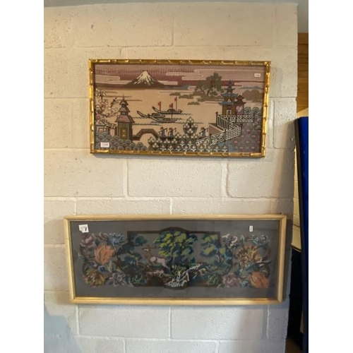 537 - 2 Framed tapestries