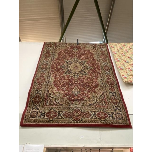 190 - IKEA Valby red ground rug (133 x 195cm)