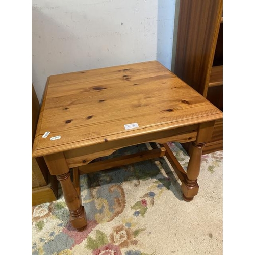 196 - Pine occasional table (46H 56W 56D cm)