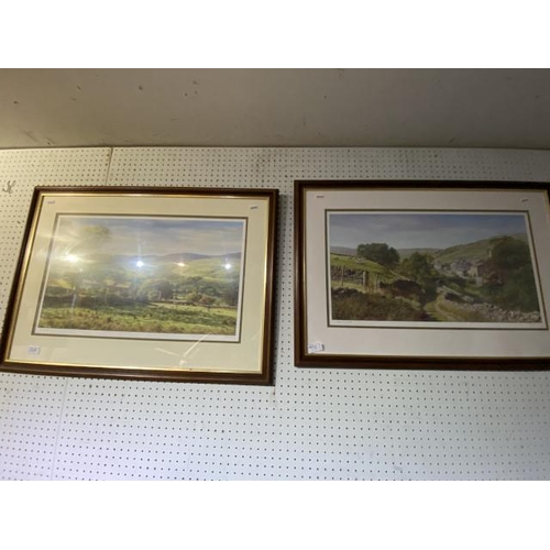 198 - 2 Pencil signed K.Melling prints of Swaledale