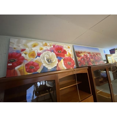 207 - 2 Poppy canvasses