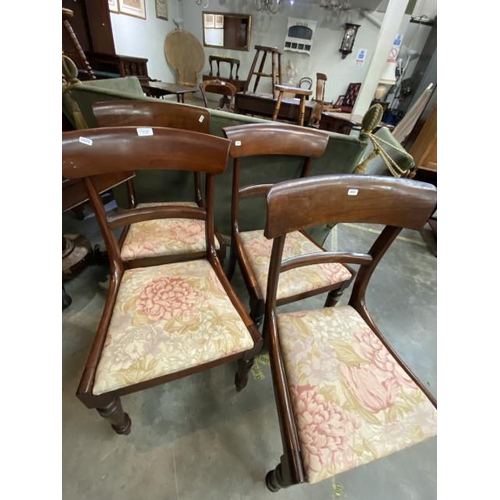 228 - 4 Victorian mahogany chairs