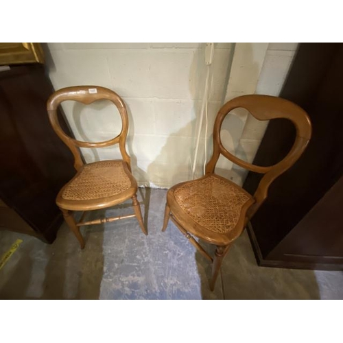 233 - Pair of Bergere seated hall chairs