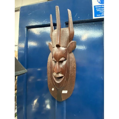 301 - Tribal carved mask (approx. 67cm long)