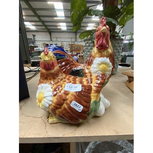 358 - Large Country Fine Arts cockerel & hen