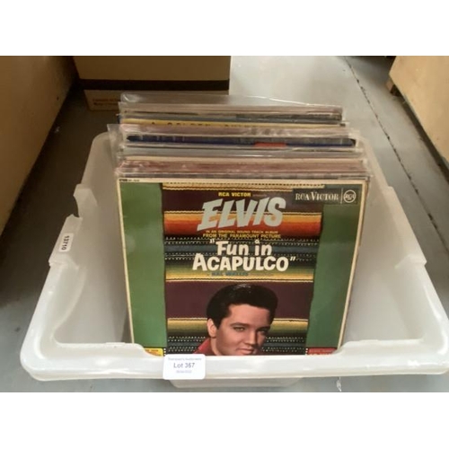 367 - Box of LPs inc,. Elvis, Rock around the clock, Nat 