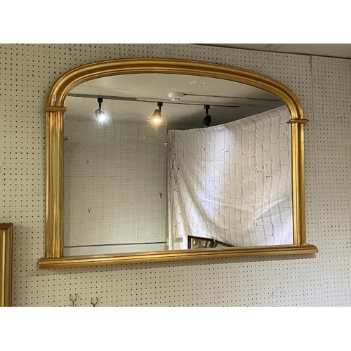 383 - Gilt over mantle mirror (110 x 3 cm)