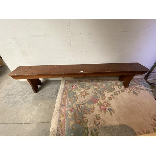 384 - Vintage school bench (40H 213W 27D cm)