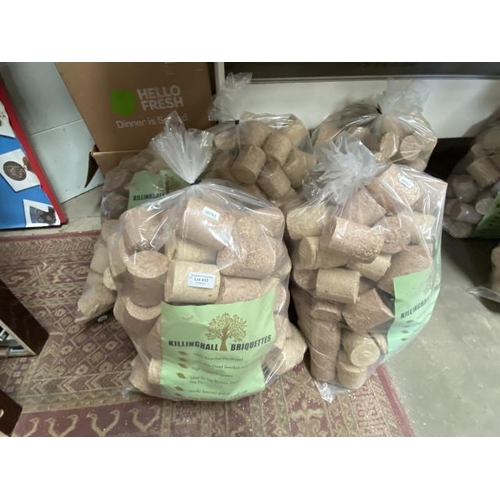 433 - 5 15kg Bags of 100% recycled Killinghall briquettes