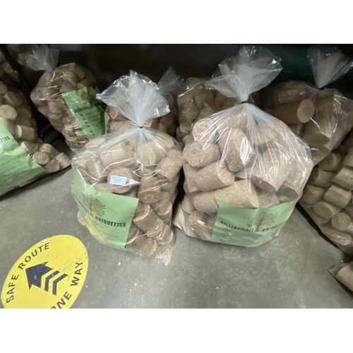 437 - 5 15kg Bags of 100% recycled Killinghall briquettes