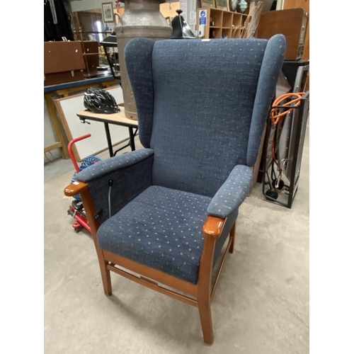 11 - Shackleton style high back wing armchair 68W