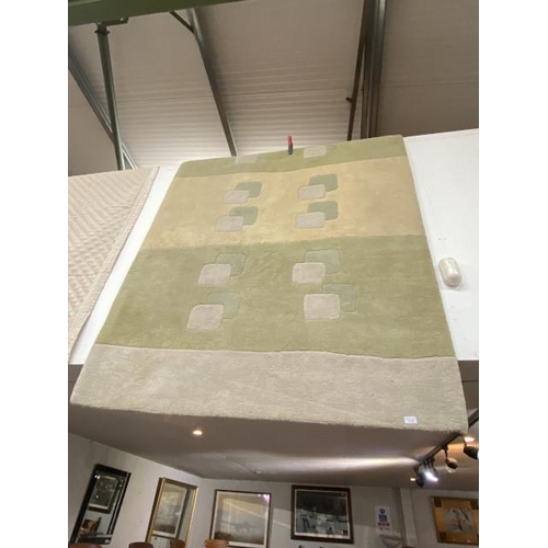 145 - Green Nimbus hand crafted ground rug (240 x 150cm)