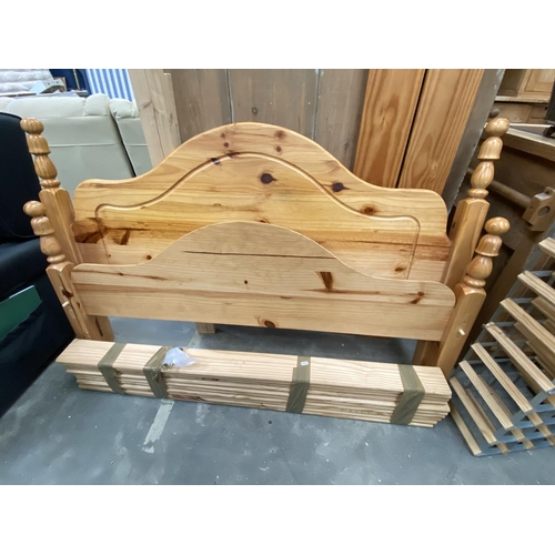 176 - Pine double bed frame (4'6