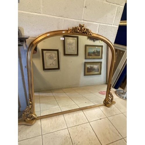 310 - Gilt framed over mantle mirror (113 x 117cm)