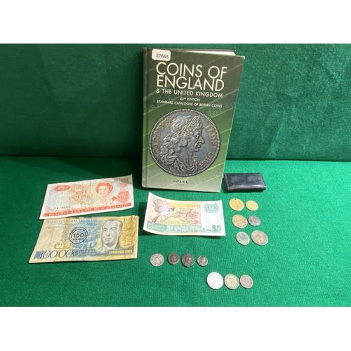 311 - Collection of coins & banknotes inc. Roman, Canterbury penny, Edward I, Reserve Bank of New Zealand ... 