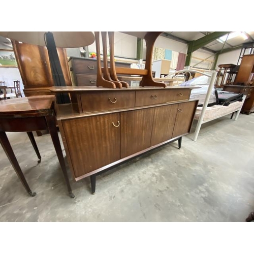 76 - Mid-century G-Plan 3 drawer sideboard (London Grange & Branches) (85H 150W 47D cm)