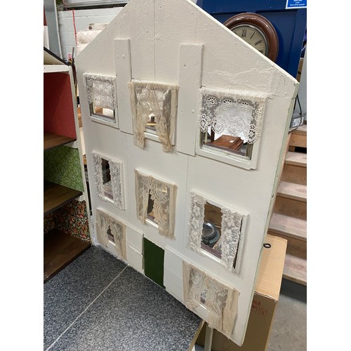 274 - Unmarked dolls house dates from approx. 1890s (repainted) (90H 67W 46D cm)